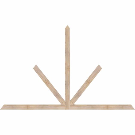 Ekena Millwork Saratoga Smooth Timber Gable Bracket, Douglas Fir, 96"W x 60"H x 1 1/2"D x 3 1/2"F, 15/12 Pitch GBW096X60X0204SAR00SDF